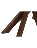Tavolo da Pranzo DKD Home Decor Cristallo Marrone Trasparente Legno di noce 120 x 120 x 76 cm