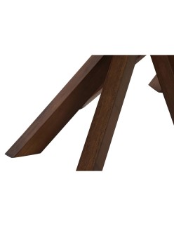 Mesa de Jantar DKD Home Decor Cristal Castanho Transparente Nogueira 120 x 120 x 76 cm