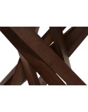 Mesa de Jantar DKD Home Decor Cristal Castanho Transparente Nogueira 120 x 120 x 76 cm