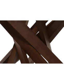 Mesa de Jantar DKD Home Decor Cristal Castanho Transparente Nogueira 120 x 120 x 76 cm