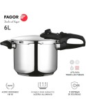 Pressure cooker Fagor DUO Stainless steel 18/10 6 L