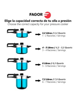 Pressure cooker Fagor DUO Stainless steel 18/10 6 L