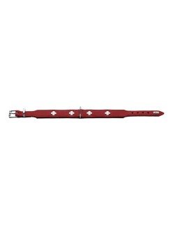 Hundehalsband Hunter Swiss Rot/Schwarz 30-34.5 cm