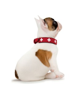 Hundehalsband Hunter Swiss Rot/Schwarz 30-34.5 cm