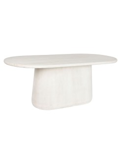 Dining Table Home ESPRIT White Mango wood 200 x 100 x 75 cm