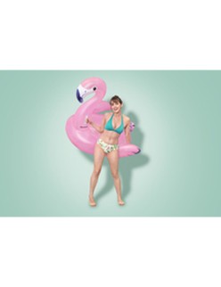 Bestway Figura Inflável Flamingo com Alças 153x143 cm Praia e Piscina 41475