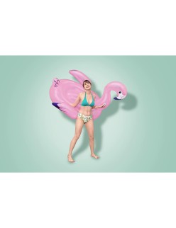 Bestway Figura Inflável Flamingo com Alças 153x143 cm Praia e Piscina 41475