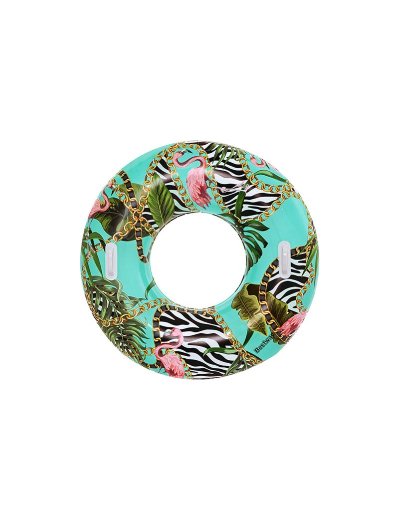 Bestway Flutuador Inflável com Alças Fantasia Floral D114 cm +12 Anos Praia e Piscina 36302