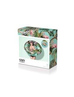 Bestway Flutuador Inflável com Alças Fantasia Floral D114 cm +12 Anos Praia e Piscina 36302