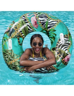 Bestway Flotteur Gonflable avec Poignées Fantaisie Florale D114 cm +12 Ans Plage et Piscine 36302