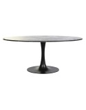 Mesa de Jantar DKD Home Decor Preto Metal Mármore 180 x 100 x 76 cm