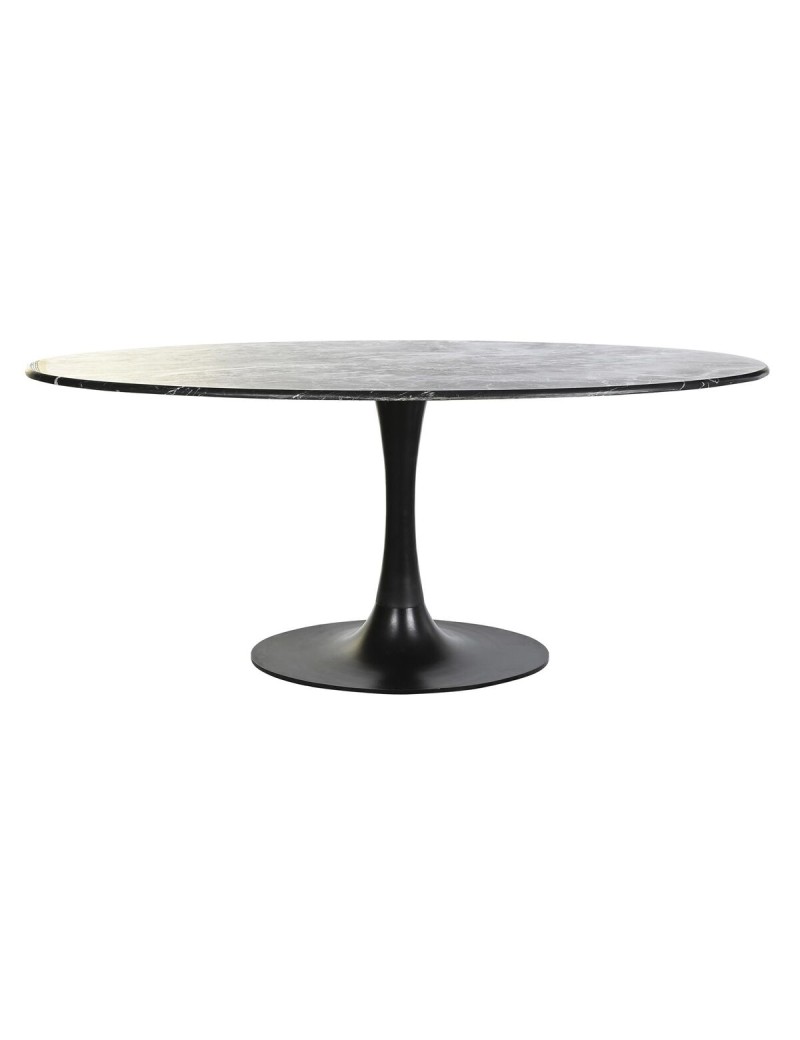 Mesa de Jantar DKD Home Decor Preto Metal Mármore 180 x 100 x 76 cm