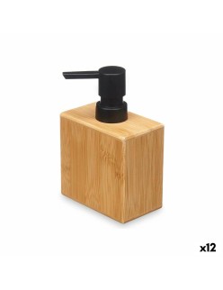 Dispensador de Sabão Berilo 15342 Preto Bambu Plástico 9,7 x 15 x 5,8 cm (12 Unidades)