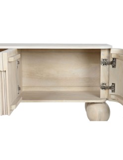 TV furniture Home ESPRIT White Mango wood 140 x 40 x 58 cm