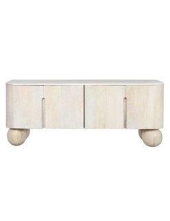TV furniture Home ESPRIT White Mango wood 140 x 40 x 58 cm