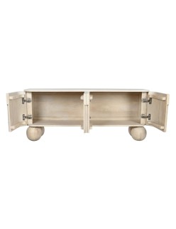 TV furniture Home ESPRIT White Mango wood 140 x 40 x 58 cm
