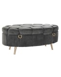 Banqueta DKD Home Decor Cinzento Metal (Recondicionado A)