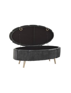 Banqueta DKD Home Decor Cinzento Metal (Recondicionado A)