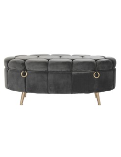 Hocker DKD Home Decor Grau Metall (Restauriert A)