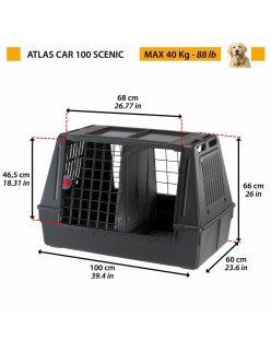 Assento Ferplast Atlas Car 100 Scenic Preto Plástico (Recondicionado A)