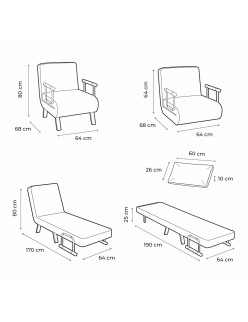 4-in-1 Schlafsessel InnovaGoods (Restauriert B)