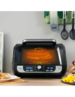 Friteuse à Air avec Gril, Accessoires et Livre de Recettes InnovaGoods 3400 W Noir 6 L (Reconditionné A)