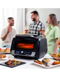 Heißluftfritteuse mit Grill, Zubehör und Rezeptbuch InnovaGoods 3400 W Schwarz 6 L (Restauriert A)