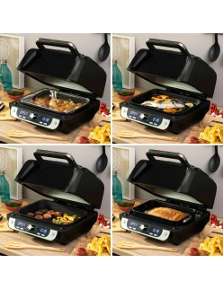Friteuse à Air avec Gril, Accessoires et Livre de Recettes InnovaGoods 3400 W Noir 6 L (Reconditionné A)