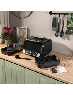 Friteuse à Air avec Gril, Accessoires et Livre de Recettes InnovaGoods 3400 W Noir 6 L (Reconditionné A)