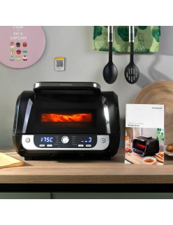 Friteuse à Air avec Gril, Accessoires et Livre de Recettes InnovaGoods 3400 W Noir 6 L (Reconditionné A)