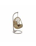 Poltrona de jardim DKD Home Decor Castanho 90 x 70 x 110 cm Bege Metal Rotim sintético (90 x 65 x 193 cm)
