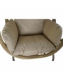 Poltrona de jardim DKD Home Decor Castanho 90 x 70 x 110 cm Bege Metal Rotim sintético (90 x 65 x 193 cm)