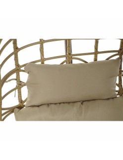 Poltrona de jardim DKD Home Decor Castanho 90 x 70 x 110 cm Bege Metal Rotim sintético (90 x 65 x 193 cm)
