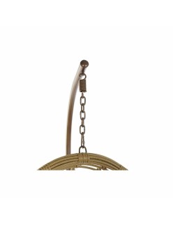Poltrona de jardim DKD Home Decor Castanho 90 x 70 x 110 cm Bege Metal Rotim sintético (90 x 65 x 193 cm)