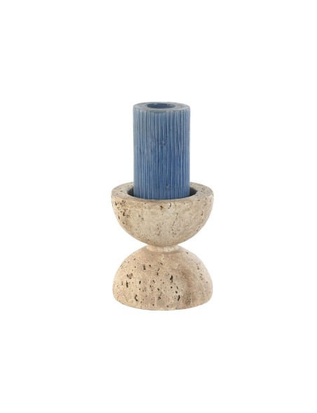 Kerzenschale Home ESPRIT Beige Magnesium 12 x 12 x 12,7 cm Kerzenschale Home ESPRIT Beige Magnesium 12 x 12 x 12,7 cm