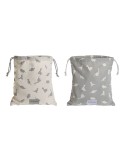 Child's Backpack Bag DKD Home Decor White Grey 24 x 2 x 26 cm (2 Units)