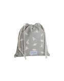Child's Backpack Bag DKD Home Decor White Grey 24 x 2 x 26 cm (2 Units)