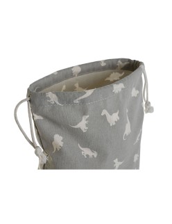 Mochila saco infantil DKD Home Decor Branco Cinzento 24 x 2 x 26 cm (2 Unidades)