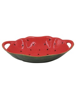 Snack Bowl Home ESPRIT Red Green Stoneware Watermelon 30 x 19,5 x 7,5 cm
