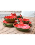Snack Bowl Home ESPRIT Red Green Stoneware Watermelon 30 x 19,5 x 7,5 cm