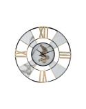 Wall Clock Home ESPRIT White Black Golden Metal 142 X 9 X 142 cm