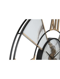 Wall Clock Home ESPRIT White Black Golden Metal 142 X 9 X 142 cm