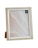 Photo frame Brown White 24 x 2 x 29 cm Crystal Beige Plastic