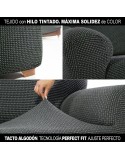Capa para chaise longue de braço curto esquerdo Sofaskins Cinzento escuro (Recondicionado A)