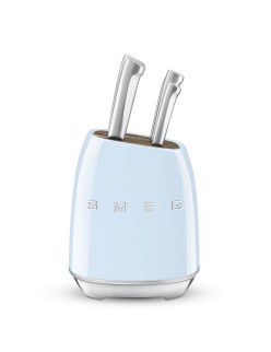 Set of Kitchen Knives and Stand Smeg KBSF02PB Blue Stainless steel