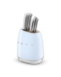Set of Kitchen Knives and Stand Smeg KBSF02PB Blue Stainless steel