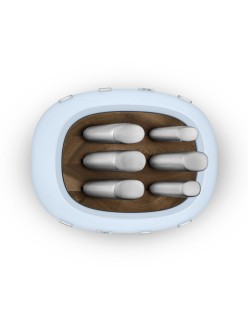 Set di Coltelli da Cucina con Supporto Smeg KBSF02PB Azzurro Acciaio inossidabile