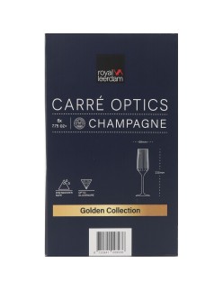 Copa de champán Inde Carre optics 6 Piezas