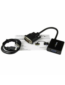 Adattatore DVI-D con VGA Startech DVI2VGAE             0,19 m Nero