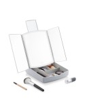3-In-1 Folding LED Mirror with Make-up Organiser Panomir InnovaGoods Table-top stand (Refurbished C)